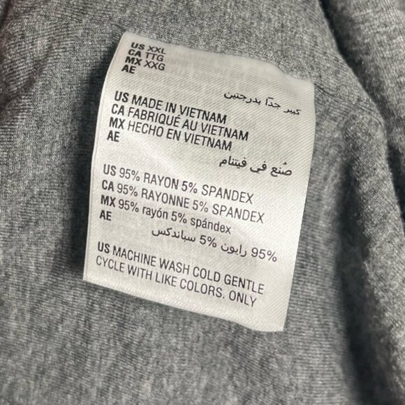 Bar III gray Elegant Wrap bodysuit long sleeve Top size XXL - Picture 7 of 7